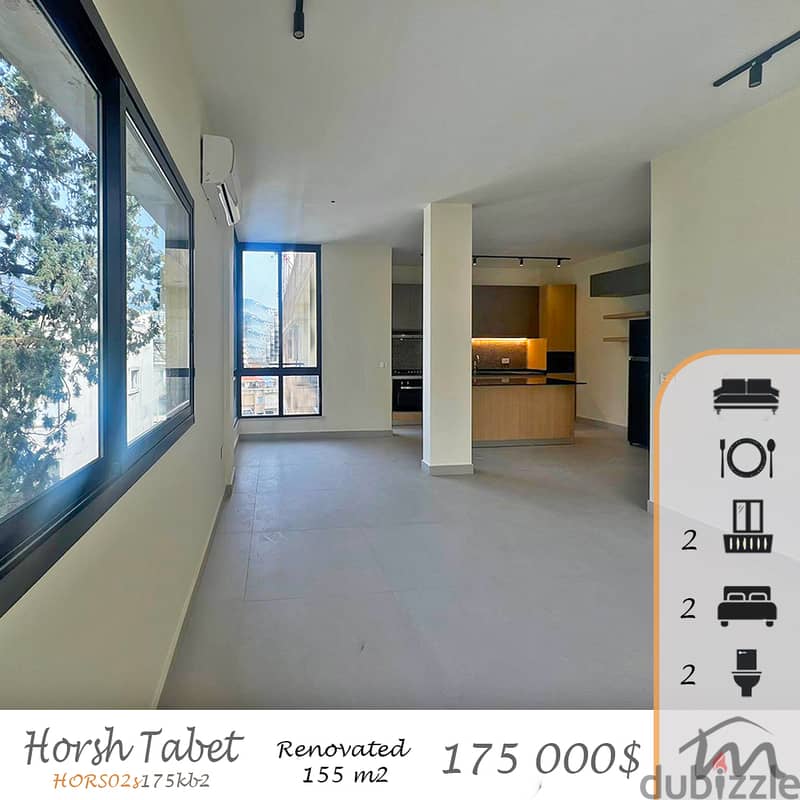 Horsh Tabet | Renovated | Payment Facilities | 155m² | Prime Location 0