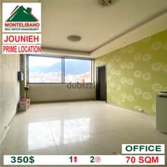 350$ Cash/Month!! Office For Rent In Jounieh!! Prime Location!!