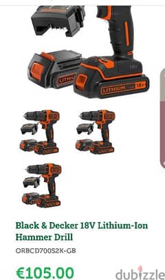 black&decker drill مقدح بطارية