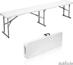 Rectangular Indoor/Outdoor Folding Bench 183 x 28 x 43 cm