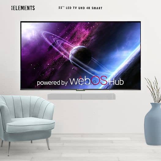 KB ELEMENTS 55″ LED TV UHD 4K SMART | تلفزيون 55 انش - كفالة سنتين 2