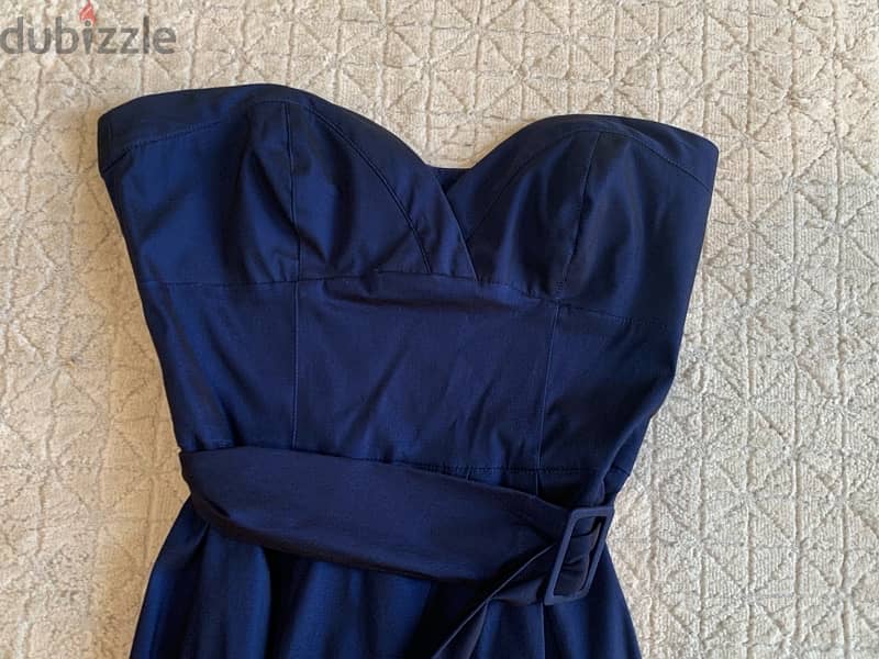 CUE navy blue dress with belt 1