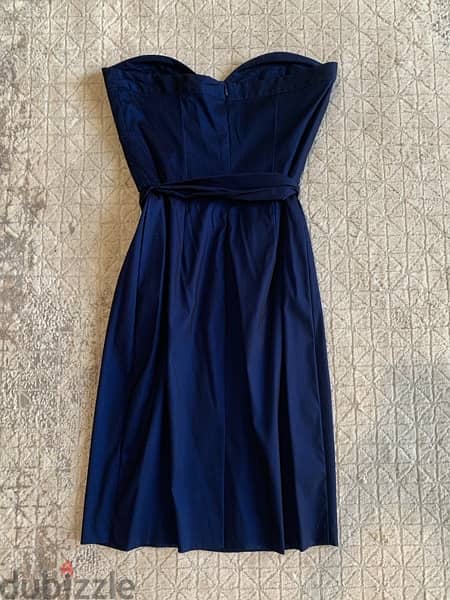 CUE navy blue dress with belt 6