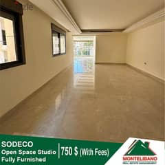Fully Furnished Studio with open space for Rent located in Sodeco!!