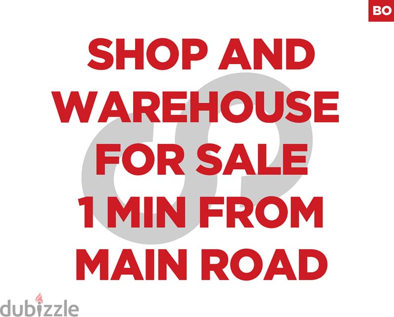 100sqm shop and warehouse for sale in Zahle - Dhour /زحلة REF#BO102524 0