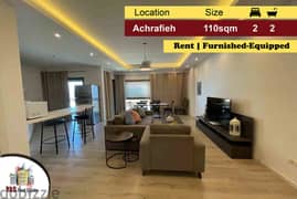 Achrafieh 110m2 | Rent | Furnished-Equipped | Super Luxurious | PA | 0