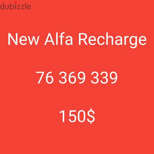 Alfa recharge 7