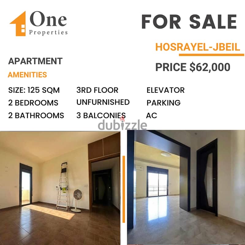 APARTMENT for SALE, in HOSRAYEL / JBEIL, with a great VIEW 0