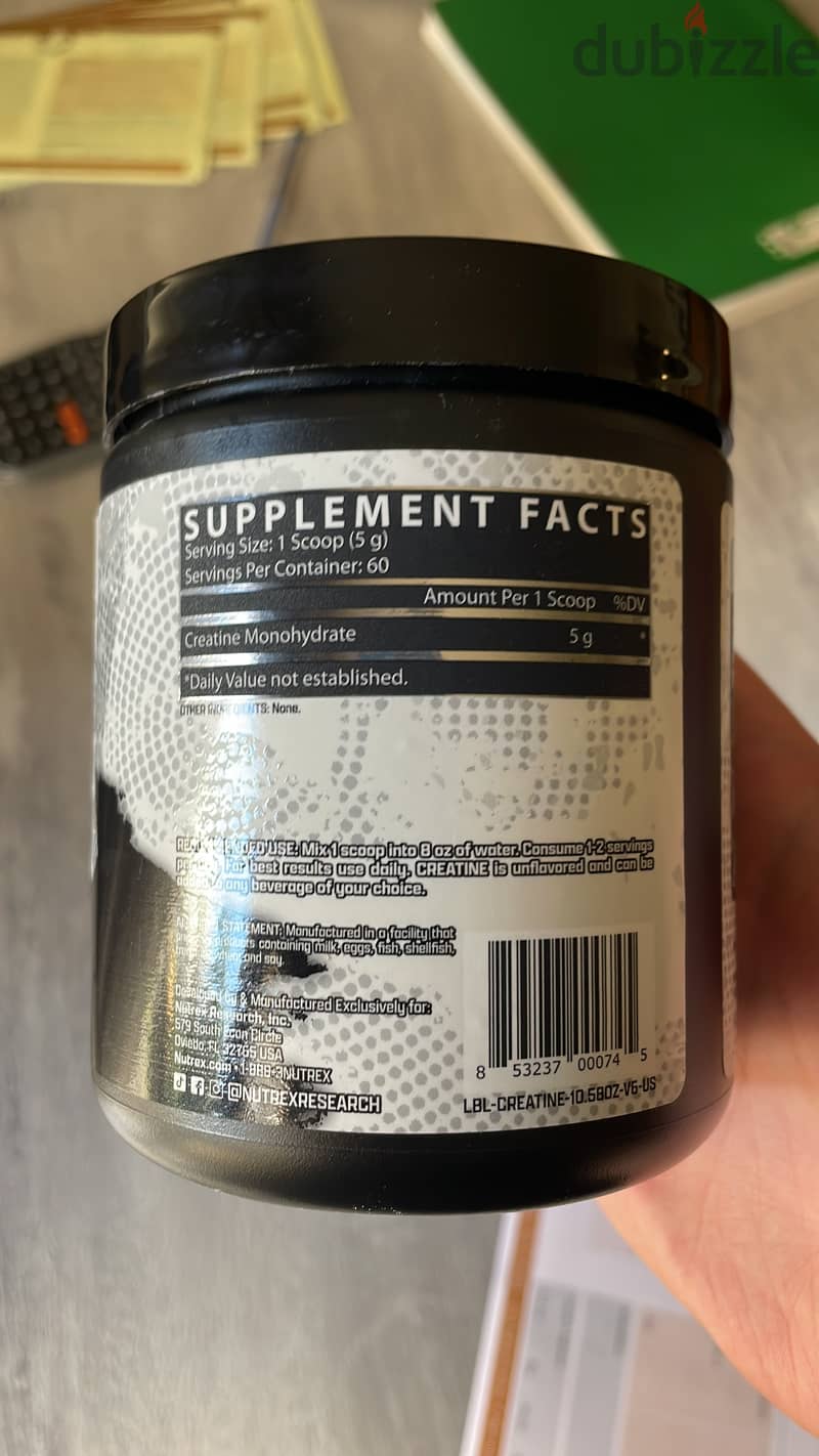 Nutrex Creatine Monohydrate 300g (Made in USA) 1