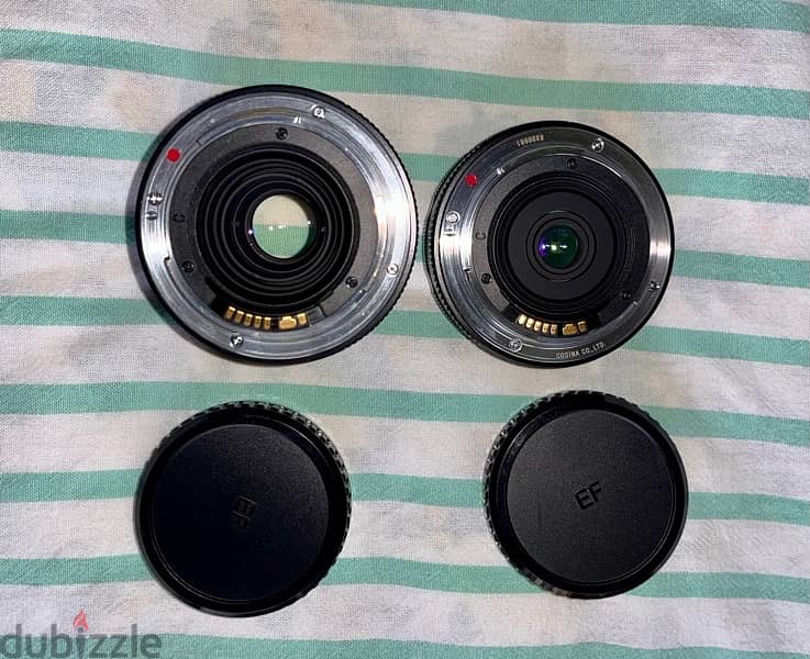 Two Canon EF mount manual focus Voigtlander lenses. 2