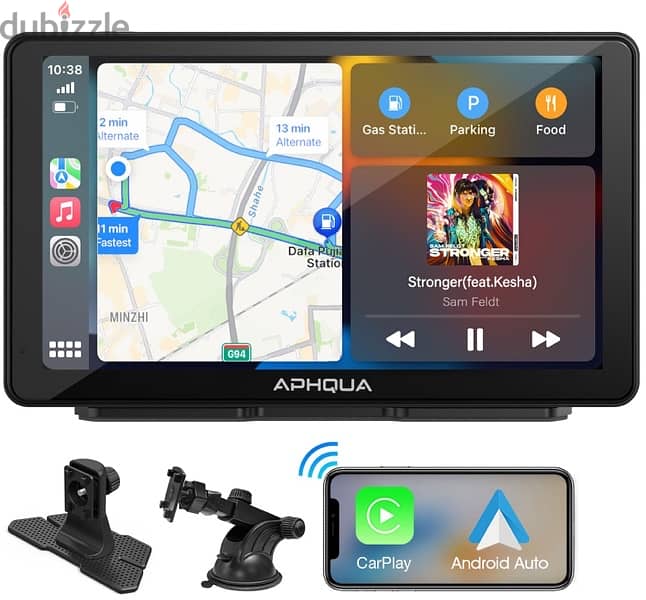 aphqua 2024 Wireless Ape CarPlay and Android Auto Car Stereo 0