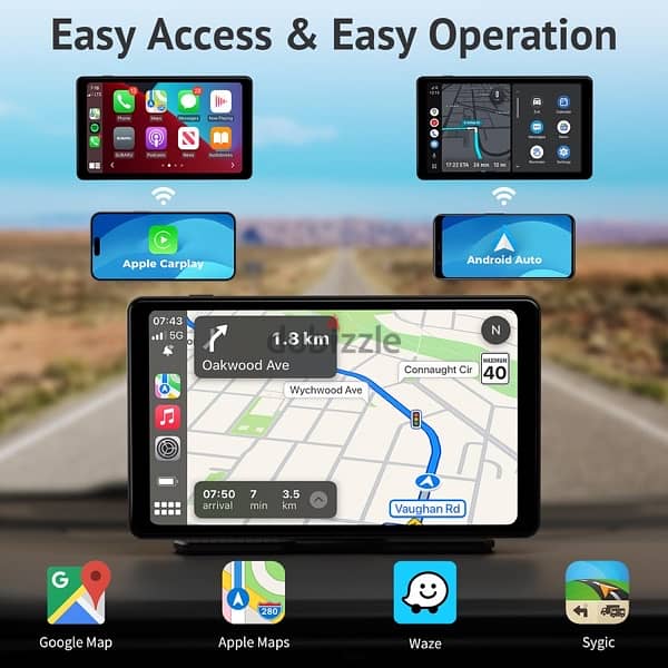 aphqua 2024 Wireless Ape CarPlay and Android Auto Car Stereo 2
