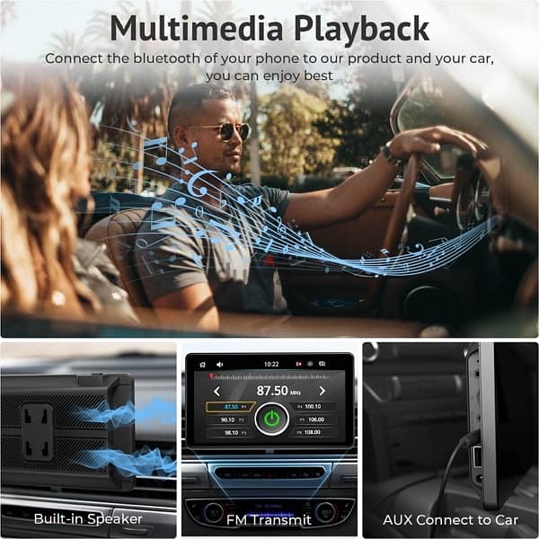aphqua 2024 Wireless Ape CarPlay and Android Auto Car Stereo 3