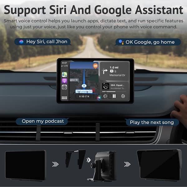 aphqua 2024 Wireless Ape CarPlay and Android Auto Car Stereo 4