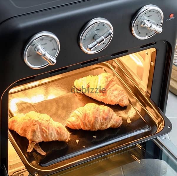 Compact oven with retro look - mint green and Black 16L 1300W 2