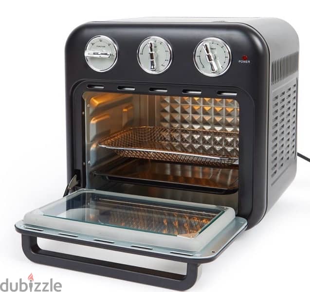 Compact oven with retro look - mint green and Black 16L 1300W 9