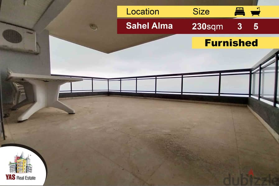 Sahel Alma 230m2 | Luxury | Fully Furnished | Open View | YV / ELO | 0