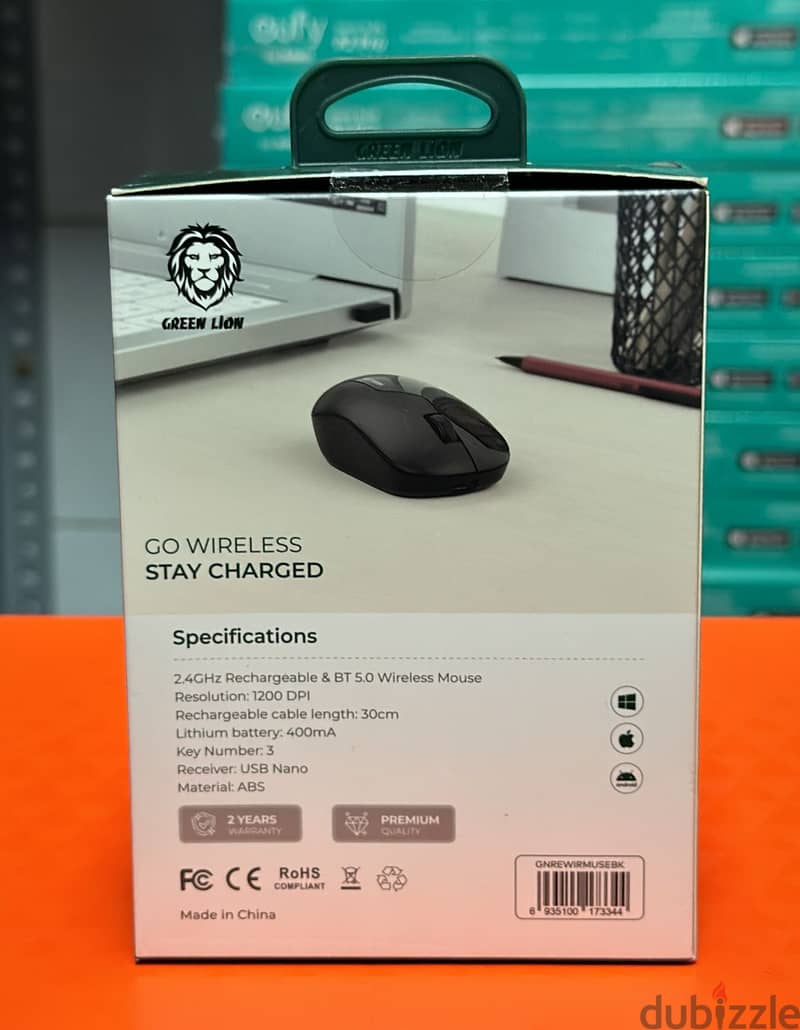 Green lion G730 wireless mouse black 1
