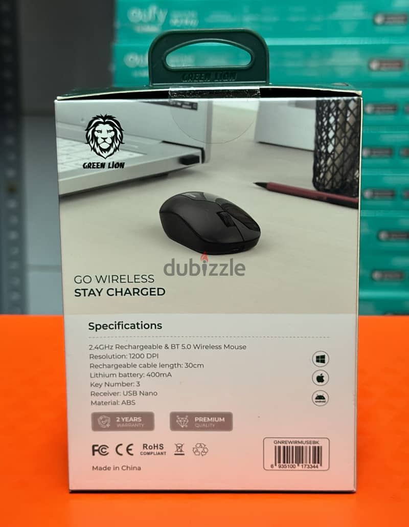 Green lion G730 wireless mouse black exclusive & new offer 1