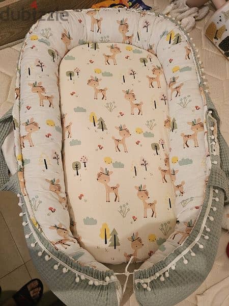 electric baby bouncer + baby bassinet (next to me) + baby bath 4