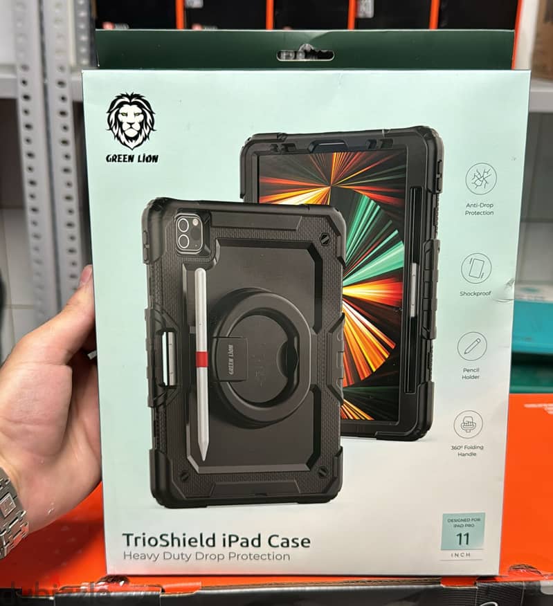 Green lion Trioshield ipad case 11 inch original & good offer 1