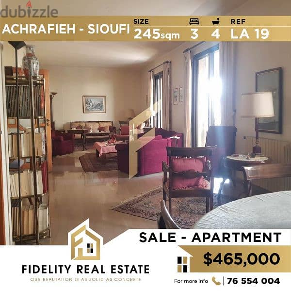 Apartment for sale in Achrafieh Sioufi LA19 0