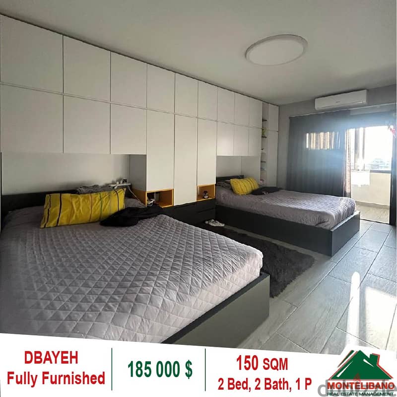 185000$!! Fully Furnished Apartment for sale located in Dbayeh 2
