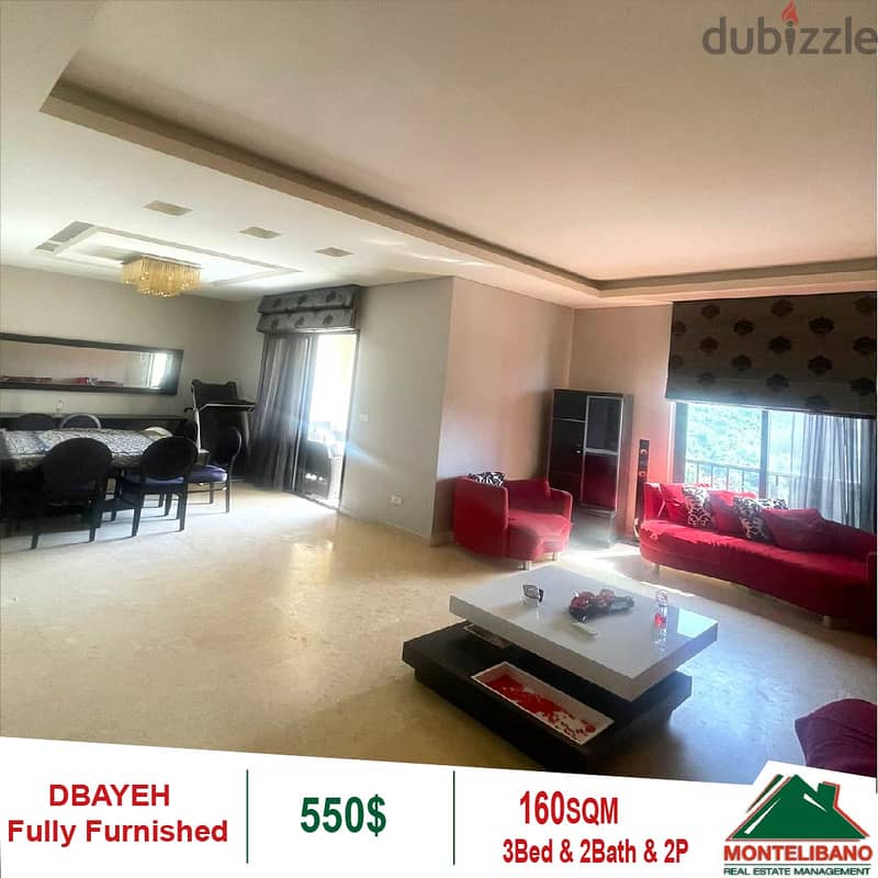 550$ Cash/Month!! Apartment For Rent In Dbayeh!! Open View!! 0