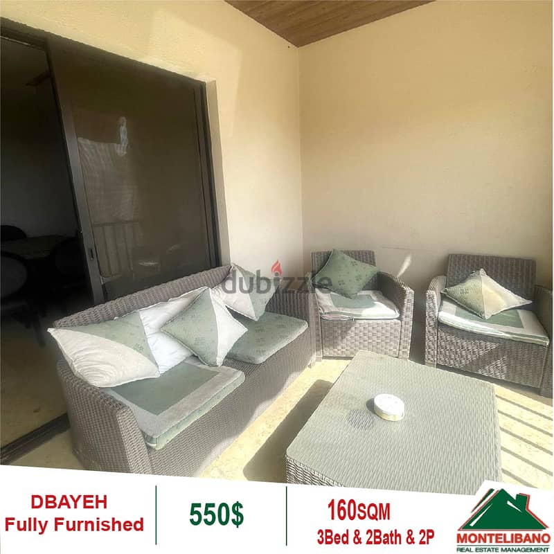 550$ Cash/Month!! Apartment For Rent In Dbayeh!! Open View!! 1