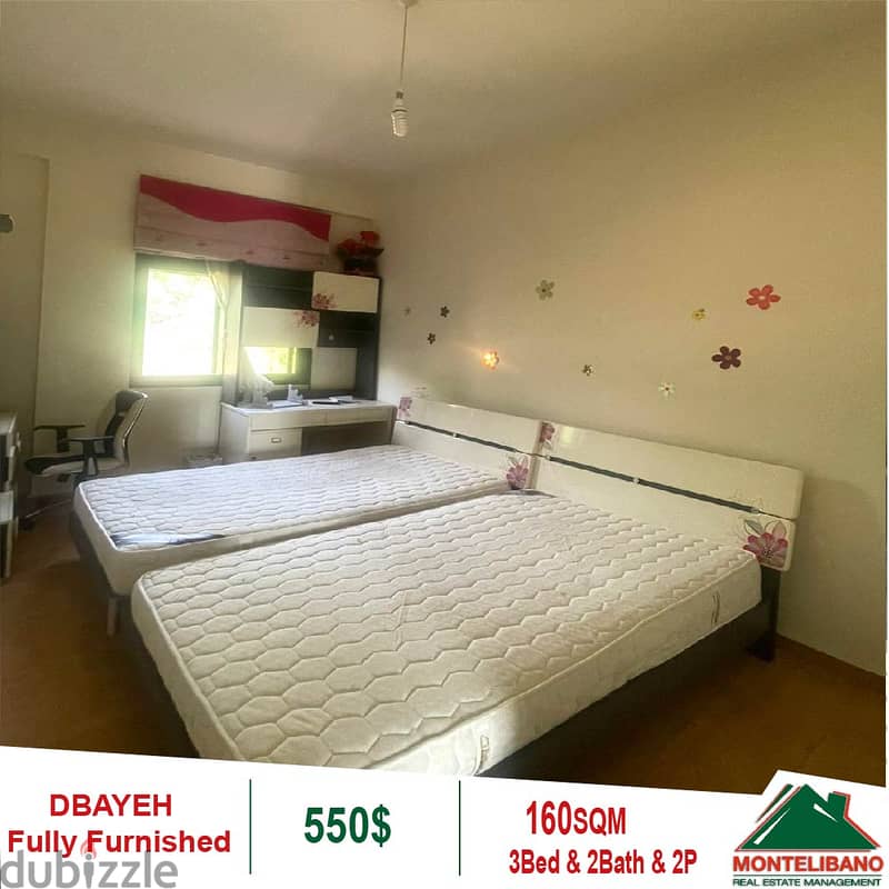 550$ Cash/Month!! Apartment For Rent In Dbayeh!! Open View!! 3