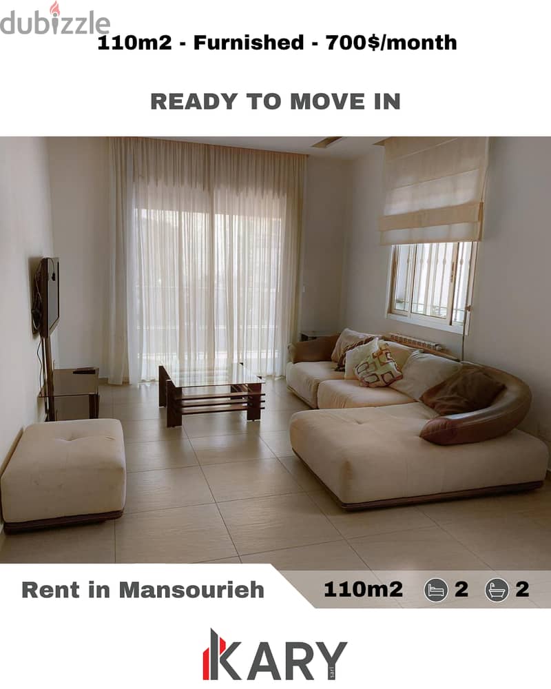 Apartment for RENT, Mansourieh - شقة للإيجار، المنصورية ديشونية 0