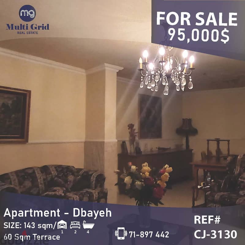 Apartment for Sale in Dbayeh, CJ-3130, شقة للبيع في ضبية 0