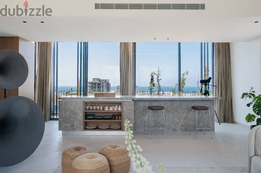 Achrafieh 210sqm Penthouse | Furnished | 40sqm Terrace | Seaview 9