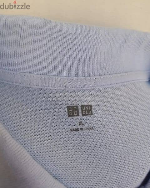 Original "Uniqlo" Sky Blue Cotton Button Shirt Size Men's XL 3