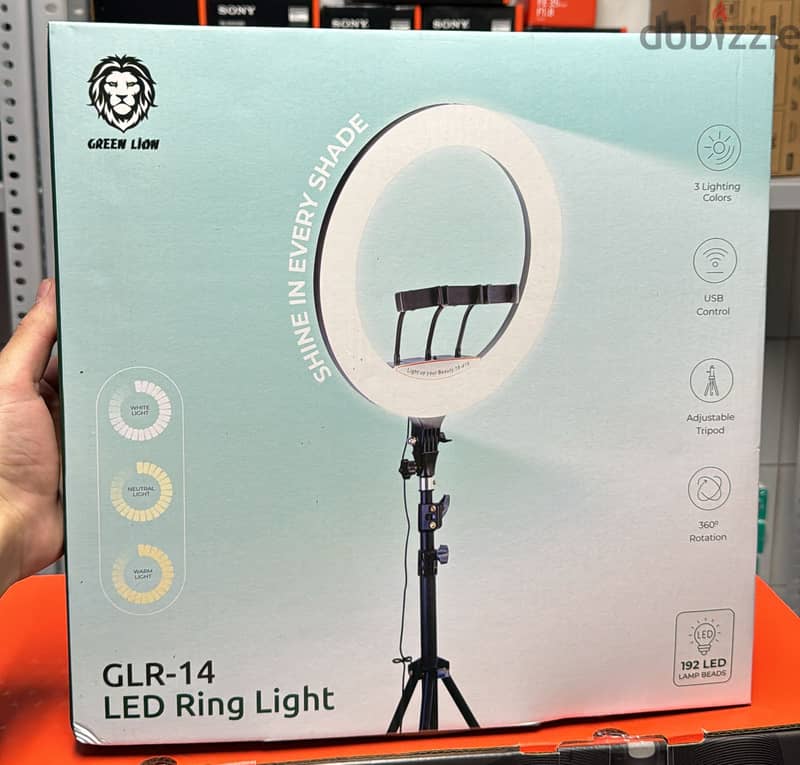 Green Lion Led Ring light GLR-14 with tripod 1