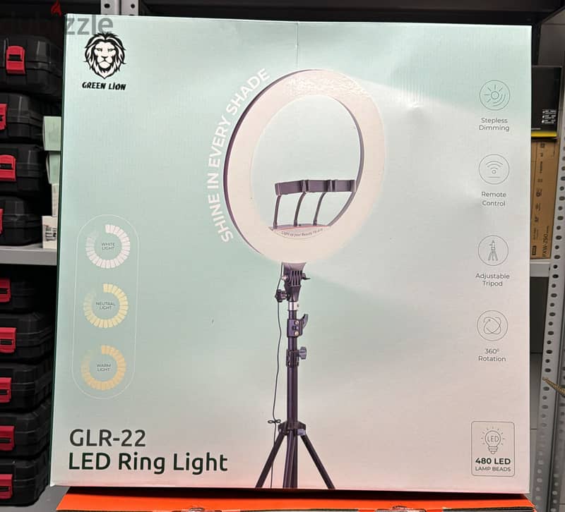 Green Lion Led Ring light GLR-22 with tripod 1