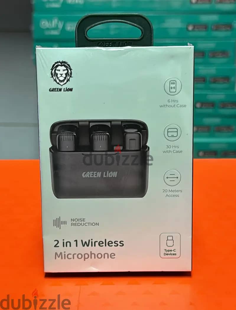Green lion 2 in 1 wireless microphone type-c amazing & best price 1