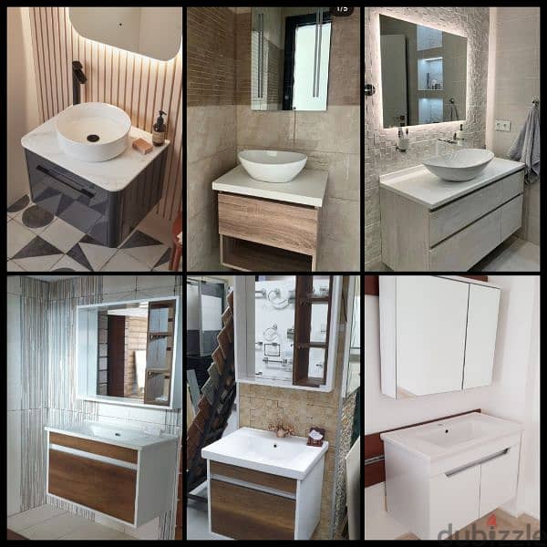 مغاسل انكاستري مع خزانة خشب. countertop sinks,،basin wood cabinet 18