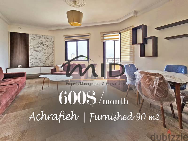 Ashrafieh | Catchy Furnished/Equipped 2 Bedrooms Apart | 3 Balconies 1