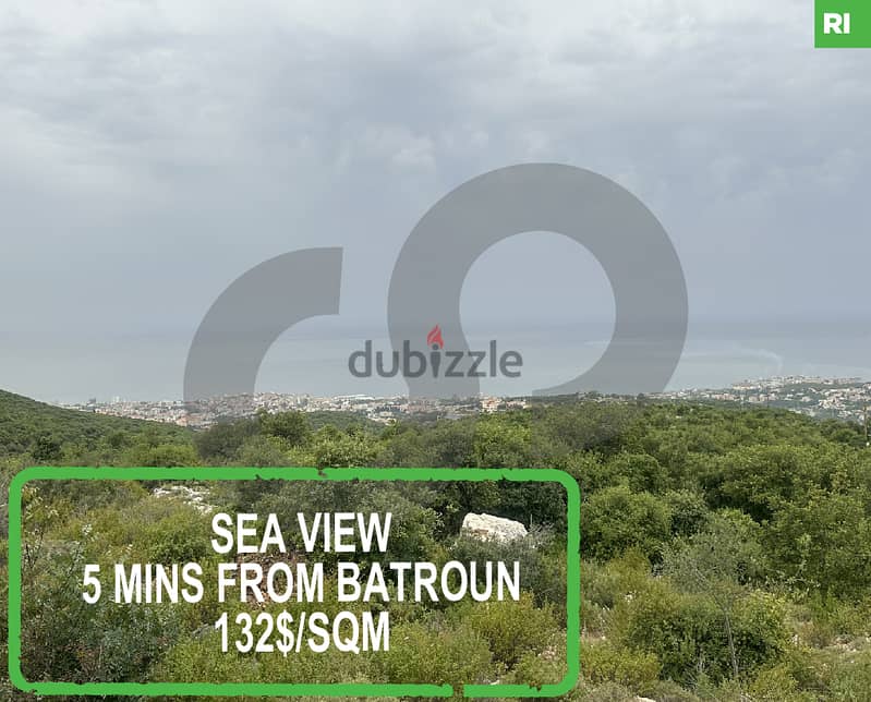 Beautiful land with sea view 5 mins from batroun/البترون! REF#RI106520 0