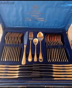 Solingen cutlery set Gold plated 24 karats 0