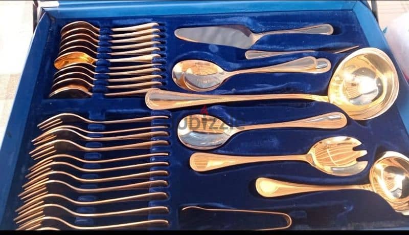 Solingen cutlery set Gold plated 24 karats 1
