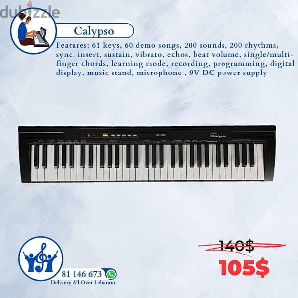 Calypso 61 Keys Piano 0