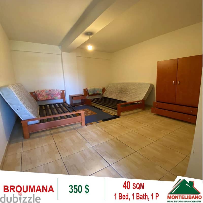 350$!! Studio for rent located in Broumana 0