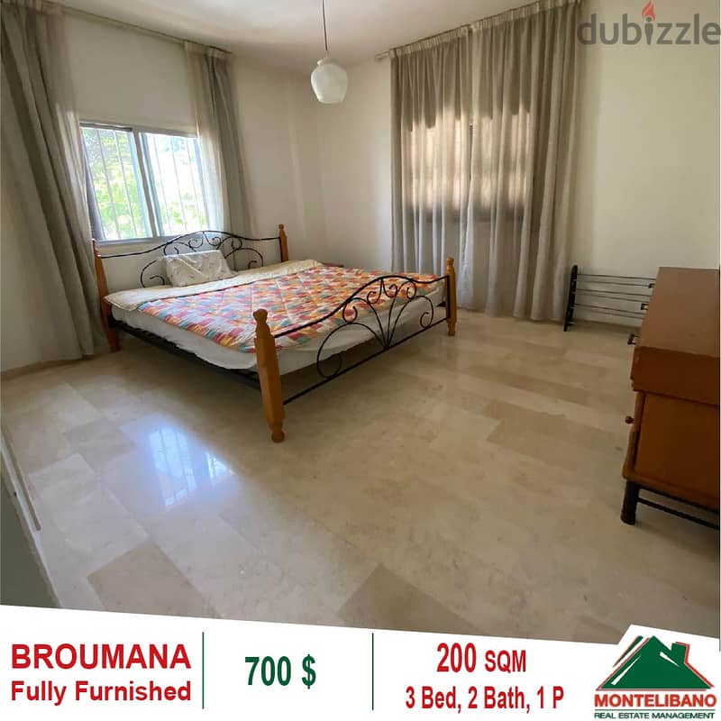 700$!! Fully Furnished Apartment for rent located in Broumana 4