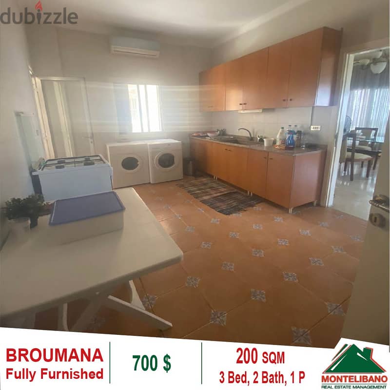 700$!! Fully Furnished Apartment for rent located in Broumana 5