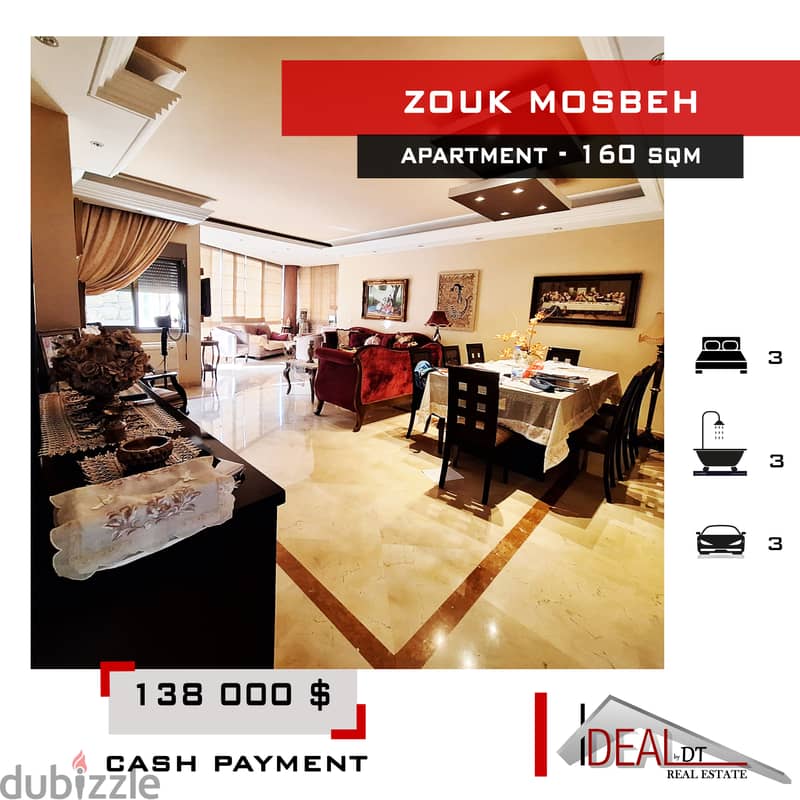 Apartment for sale in Zouk Mosbeh 160 sqm ref#WT18033 0