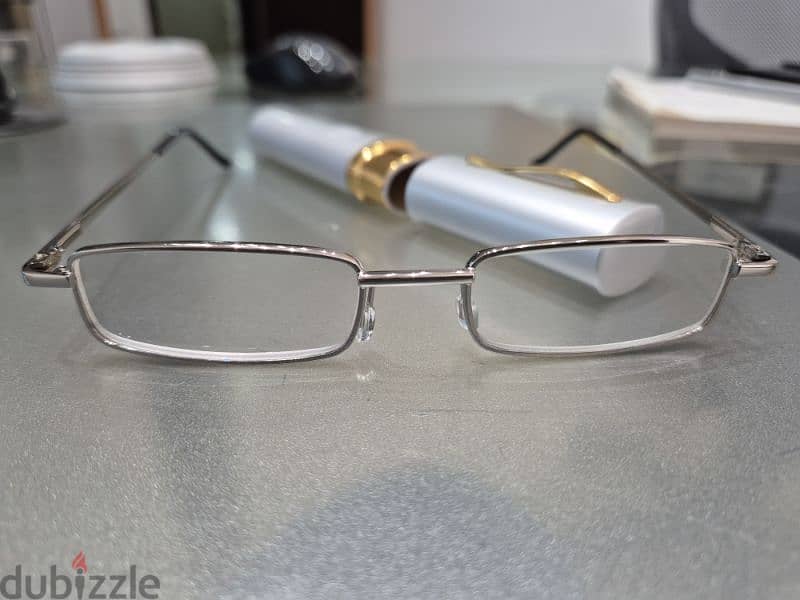 Reading Glasses 2.75x  Silver Steel Frame 0