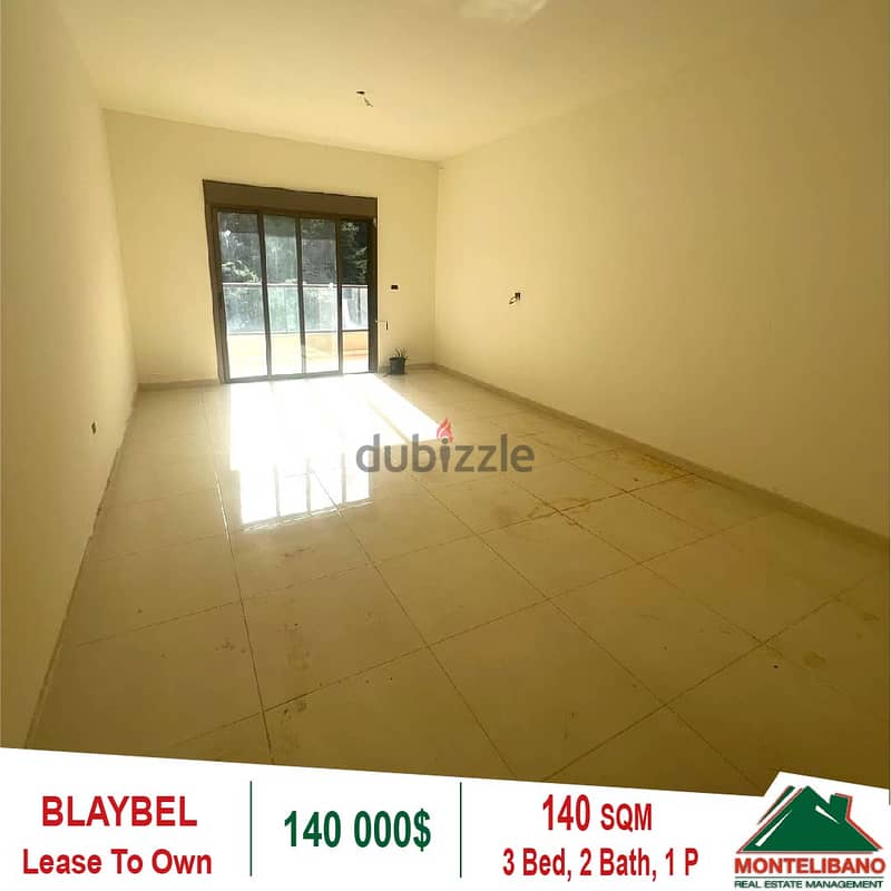 140,000$!! Lease To Own Apartment for Sale located in Blaybel!!! 1