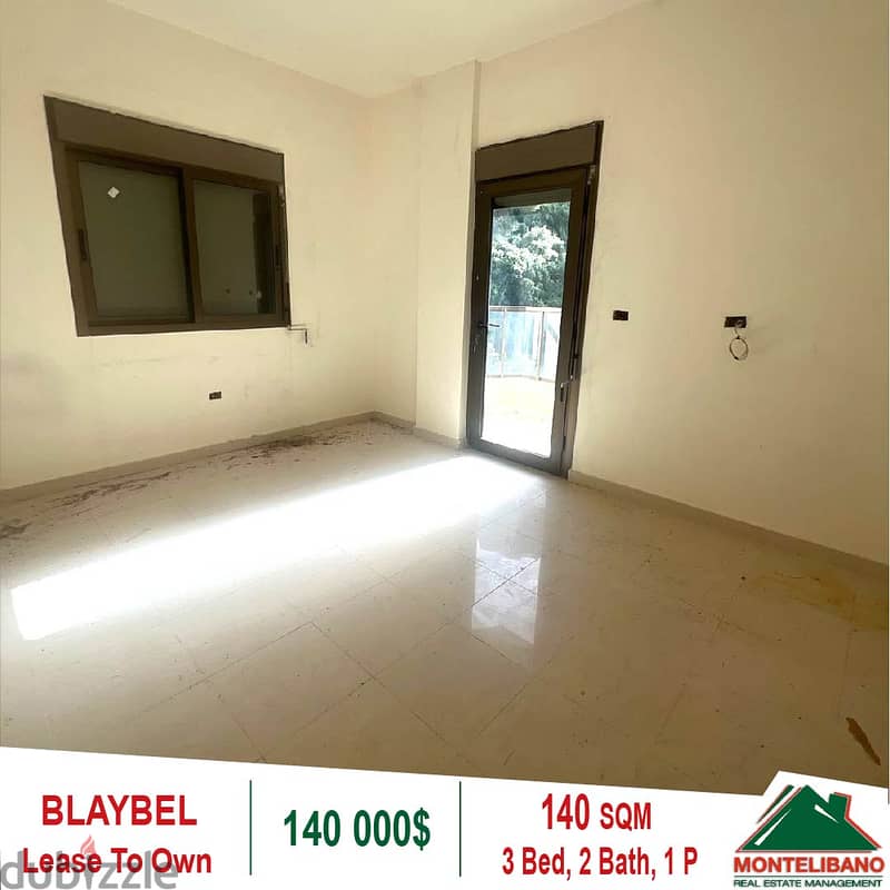 140,000$!! Lease To Own Apartment for Sale located in Blaybel!!! 2